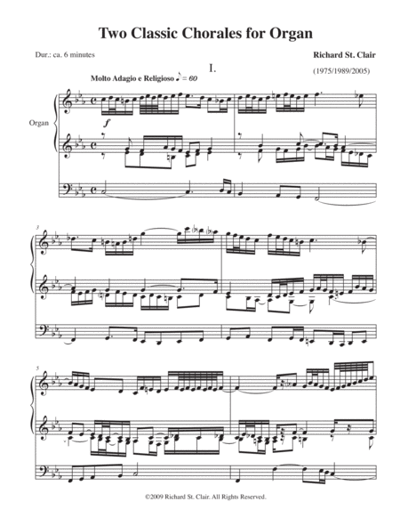 Two Classic Chorales for Organ image number null