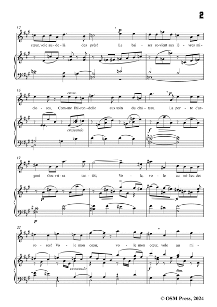 Paladilhe-Vole,mon cœur,in A Major Voice scores gallery preview page 3