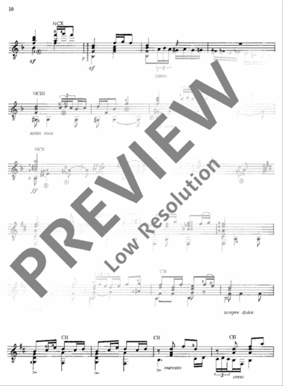 Six Pieces Classical Guitar scores gallery preview page 13