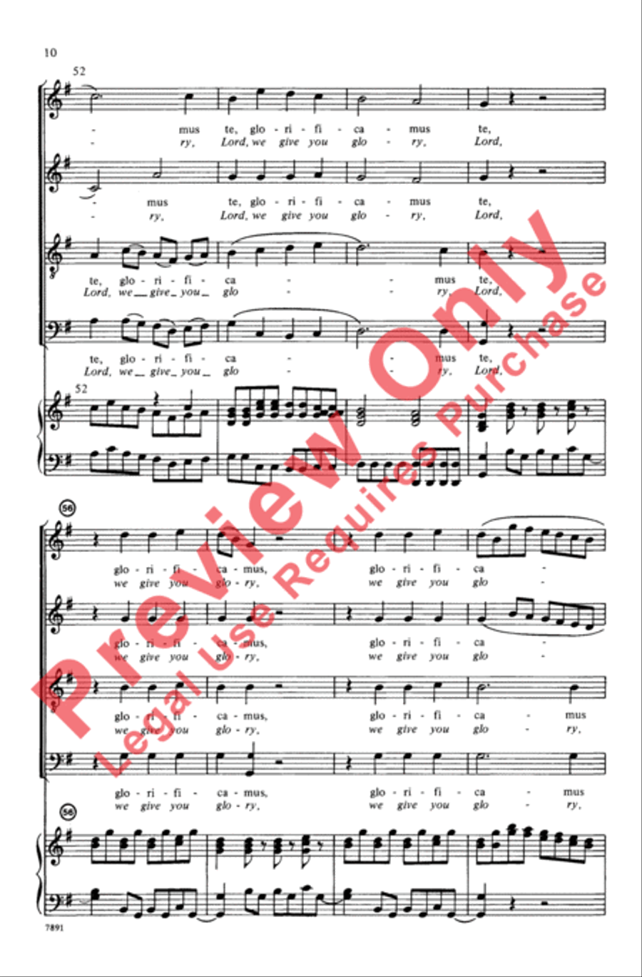 Gloria 4-Part scores gallery preview page 10