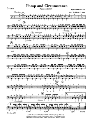 Pomp and Circumstance, Op. 39, No. 1 (Processional): Drums