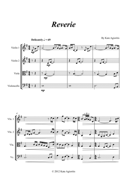 Reverie - for String Quartet image number null