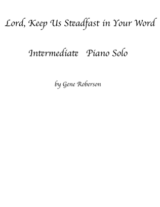 Book cover for Lord Keep Us Steadfast PIANO SOLO