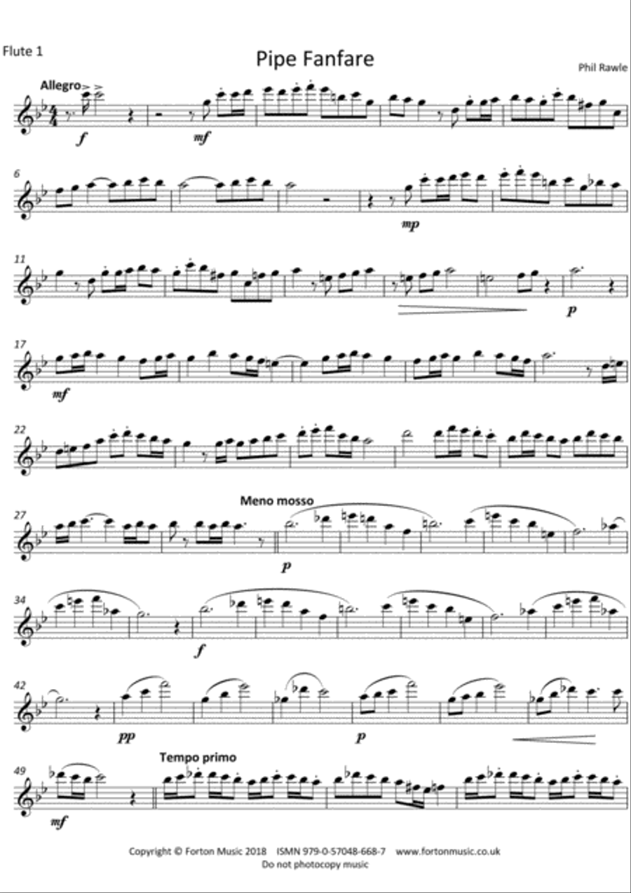 Pipe Fanfare Flute scores gallery preview page 6