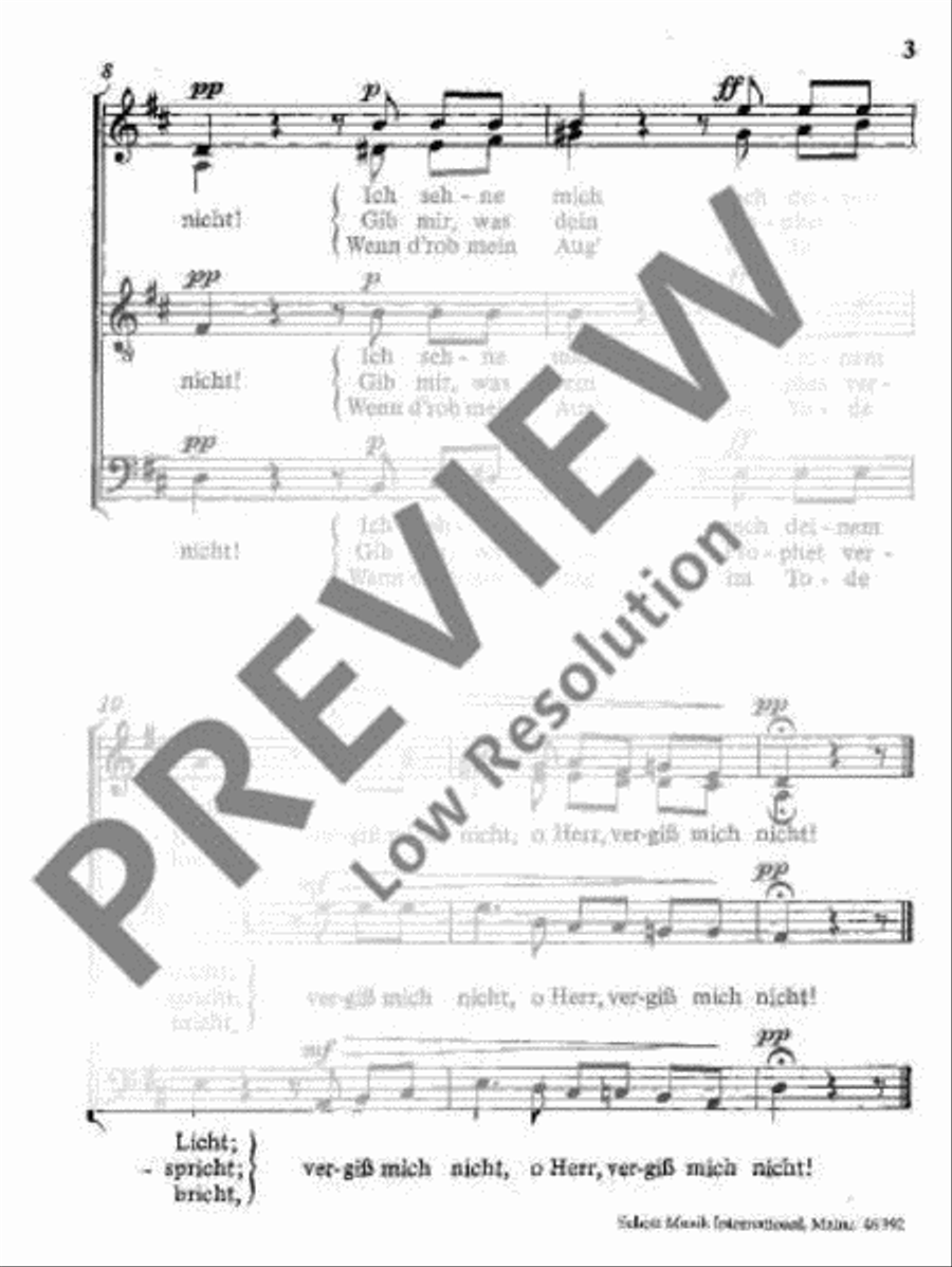 Vergiss mich nicht! 4-Part scores gallery preview page 4