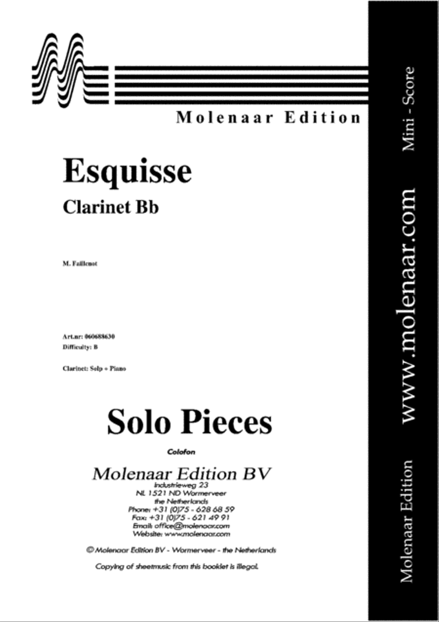 Esquisse Clarinet Solo scores gallery preview page 2