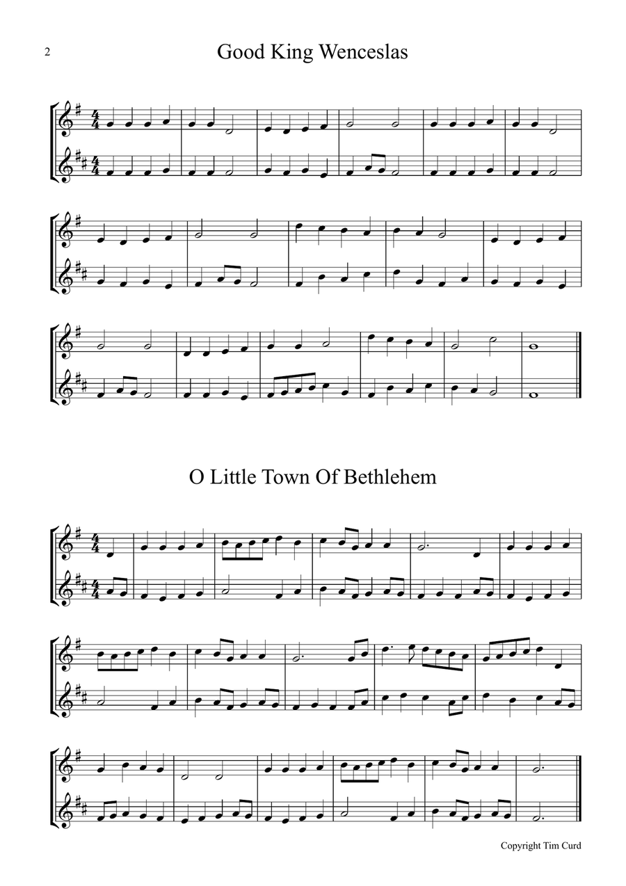 8 Christmas Duets For Trumpet and Alto Saxophone Alto Saxophone scores gallery preview page 2