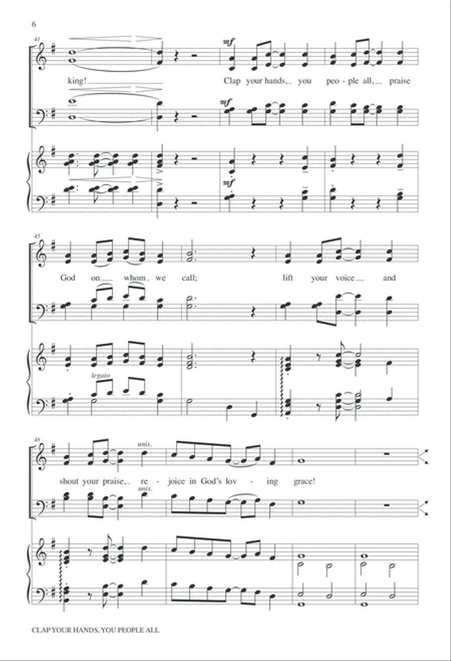 Clap Your Hands You People All 4-Part scores gallery preview page 6