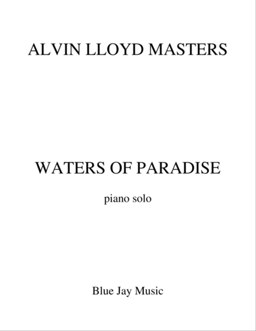 WATERS OF PARADISE WATERS OF PARADISE Piano Solo scores gallery preview page 1