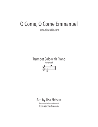 Book cover for O come, O Come Emmanuel Trumpet Solo with Piano Accompaniment