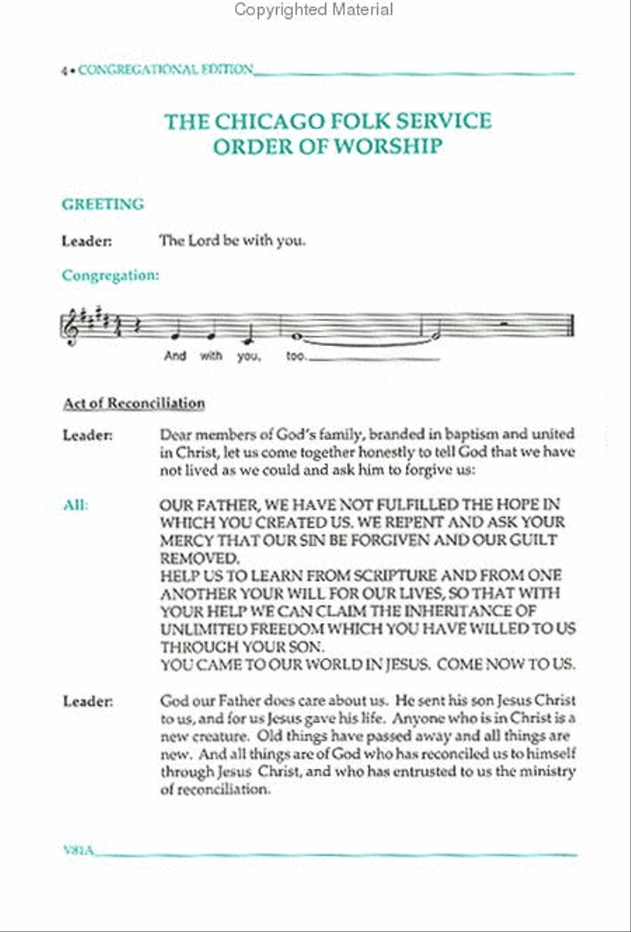 Chicago Folk Service New Edition - Congregational Choir scores gallery preview page 2