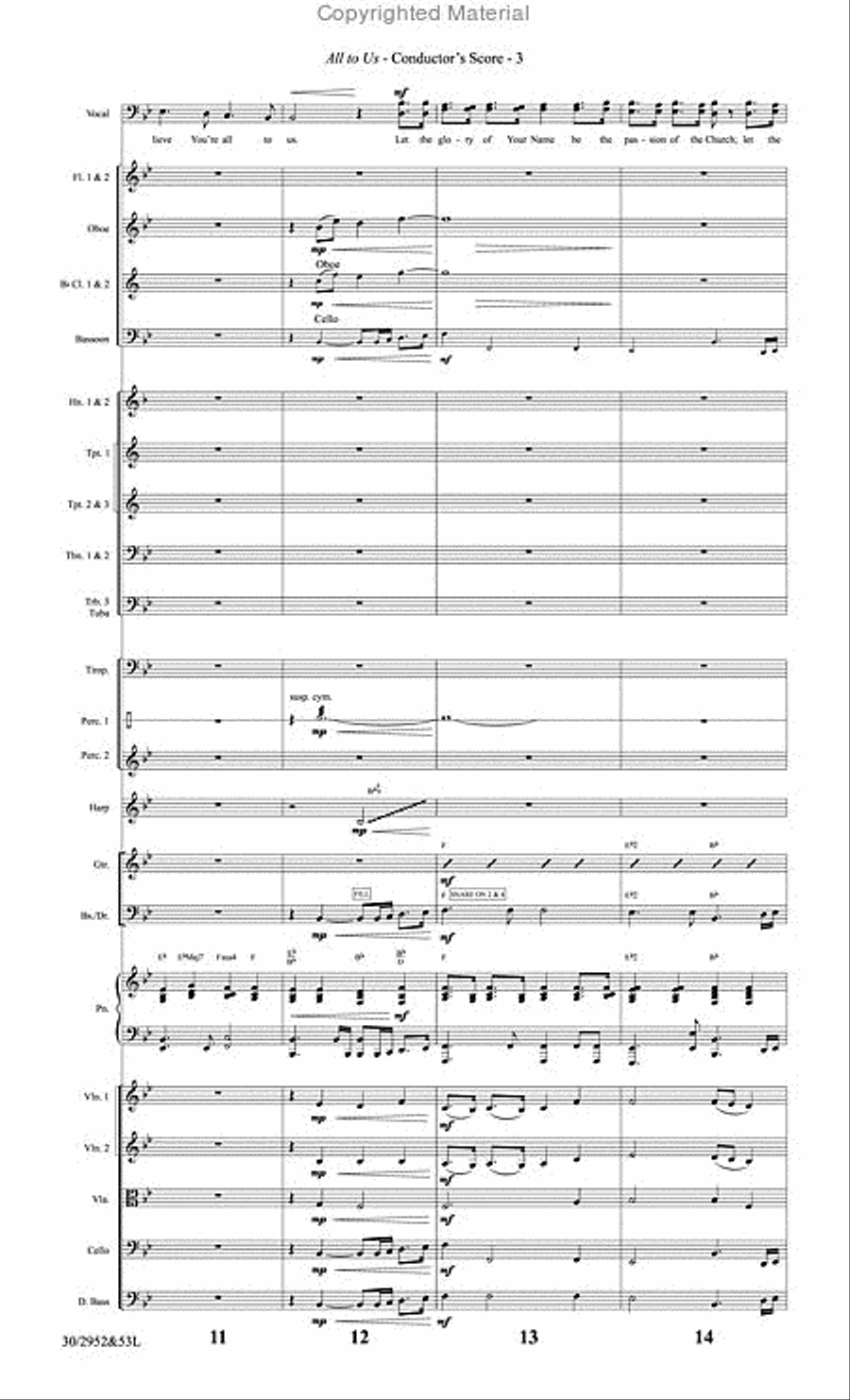 All to Us - Orchestral Score and Parts Choir scores gallery preview page 4