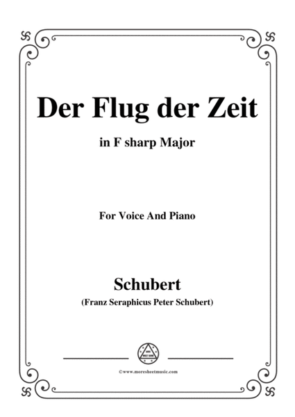 Schubert-Der Flug der Zeit,in F sharp Major,Op.7 No.2,for Voice and Piano image number null