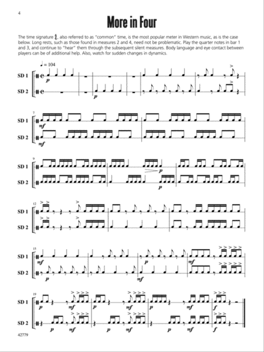 Dynamic Duets for Snare Drum Small Ensemble scores gallery preview page 5