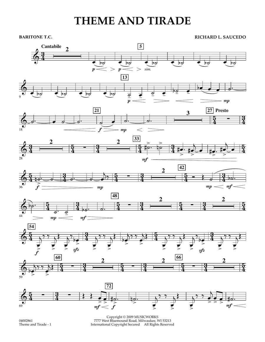 Theme and Tirade - Baritone T.C.