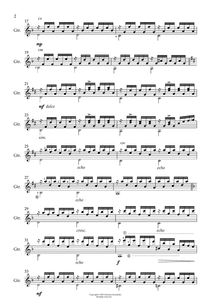A Moment And A Thousand Years Acoustic Guitar scores gallery preview page 2