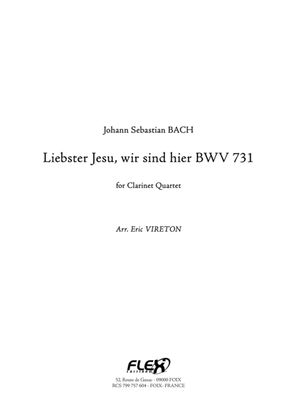 Book cover for Liebster Jesu, wir sind hier BWV 731