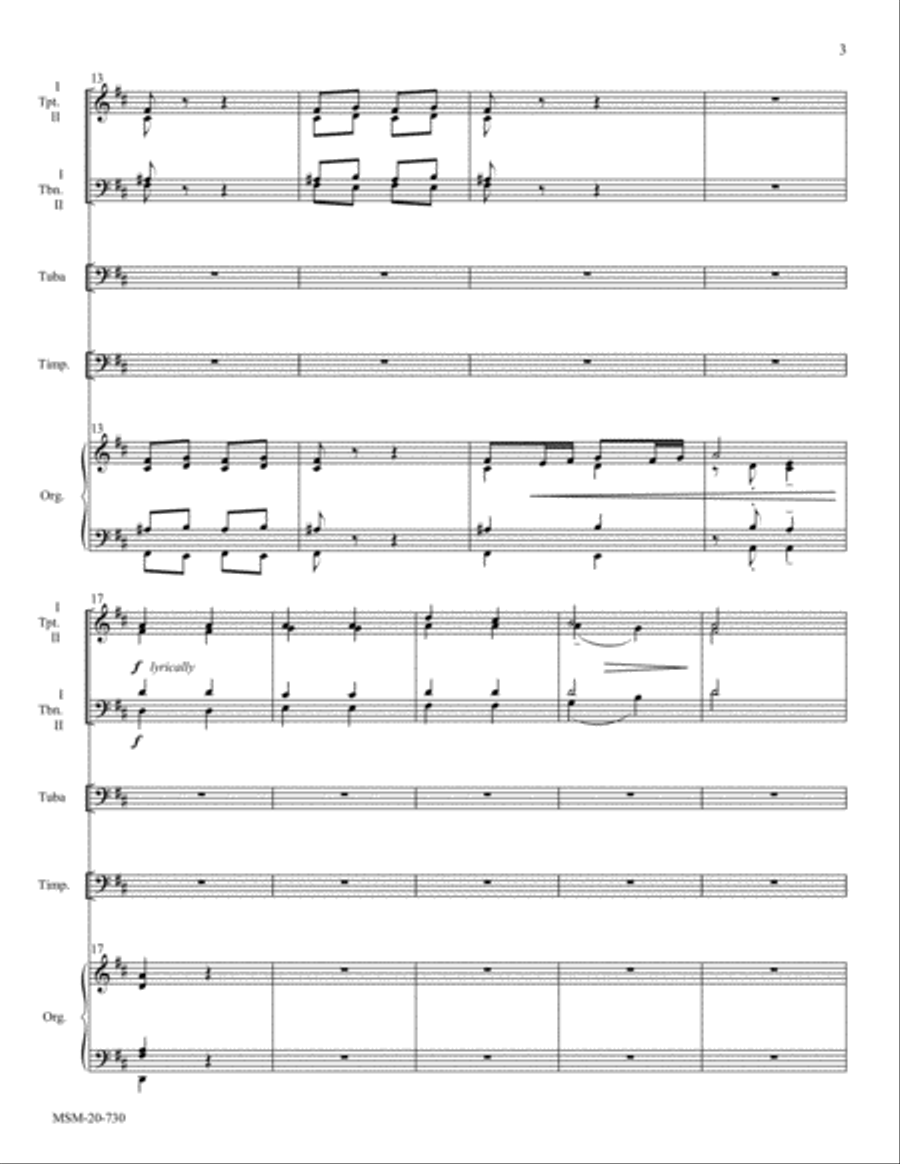 Praise, My Soul, the King of Heaven 4-Part scores gallery preview page 3