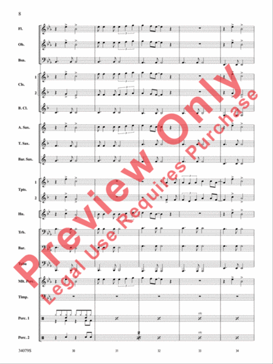 Animal Animal Concert Band scores gallery preview page 9
