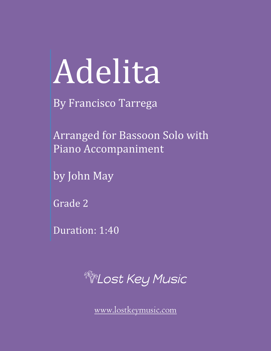 Adelita-Bassoon Solo (Optional Piano Accompaniment) Chamber Music scores gallery preview page 1