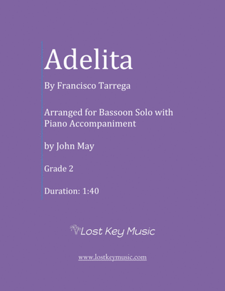 Adelita-Bassoon Solo (Optional Piano Accompaniment)
