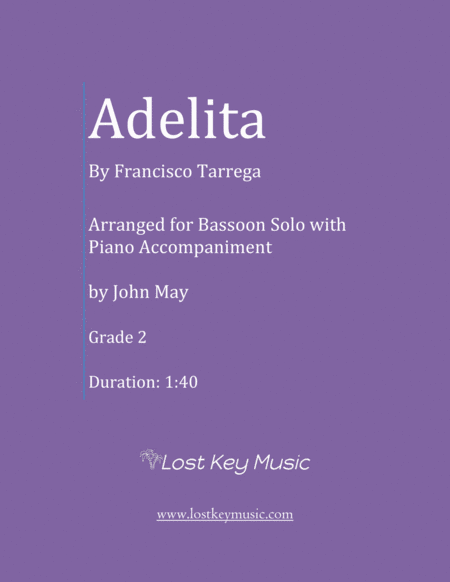 Adelita-Bassoon Solo (Optional Piano Accompaniment) image number null