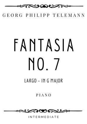 Book cover for Telemann - Largo from Fantasia in G Major (TWV 33:7) - Intermediate