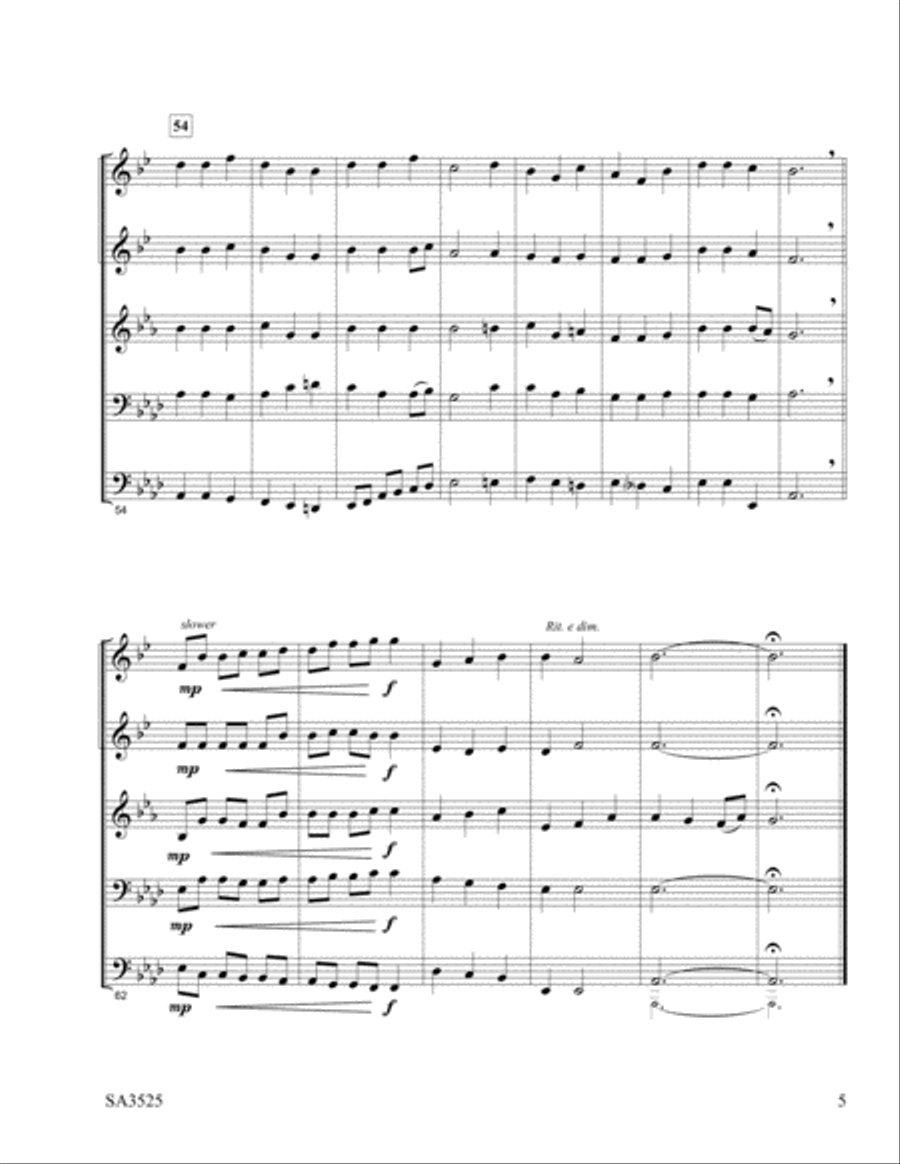 Immortal, Invisible Brass Quintet scores gallery preview page 5