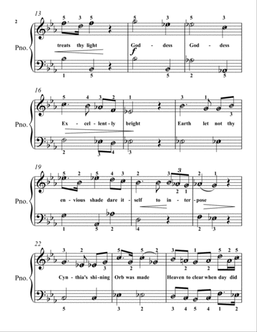 To Diana Easy Piano Sheet Music Easy Piano scores gallery preview page 3