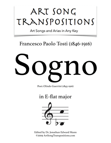 TOSTI: Sogno (transposed to E-flat major)