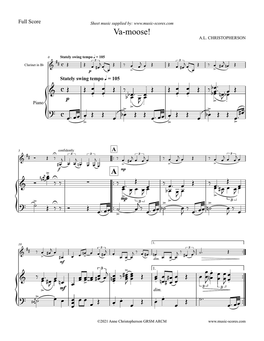 Va-Moose! - Clarinet and Piano