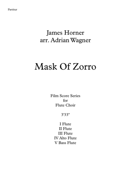 Mask Of Zorro Score by James Horner Woodwind Ensemble - Digital Sheet Music