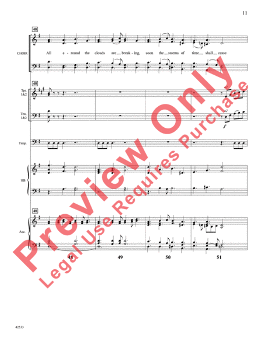 Fanfare and Canticle for Easter Day Choir scores gallery preview page 12