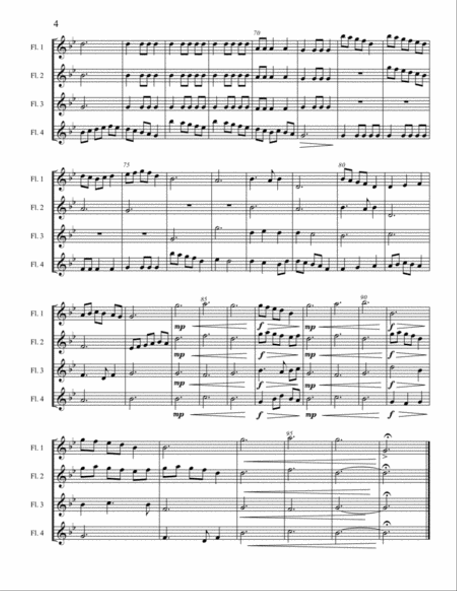 Calendar Suite - April Snow Woodwind Quartet scores gallery preview page 4