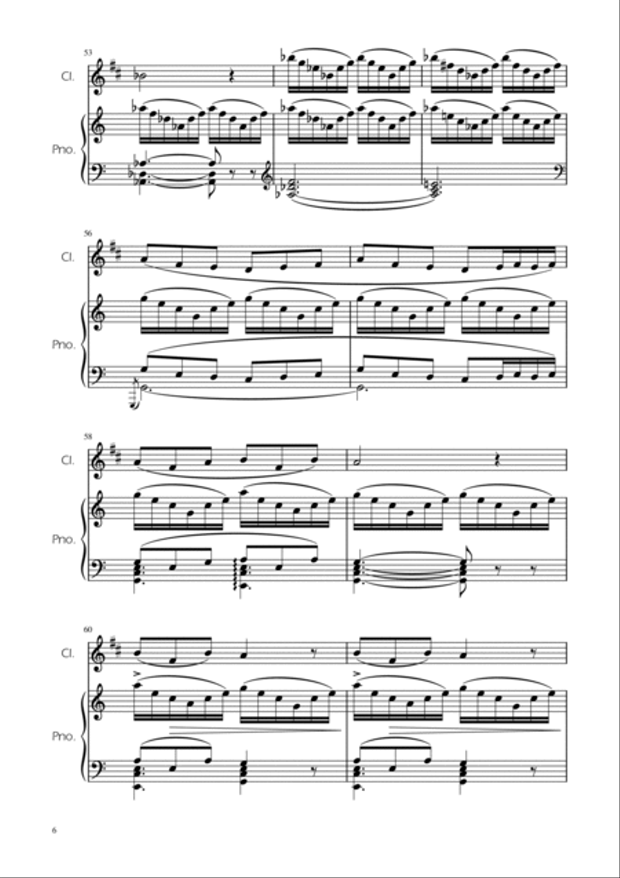 Morning Mood - Clarinet Solo w/ Piano B-Flat Clarinet scores gallery preview page 6