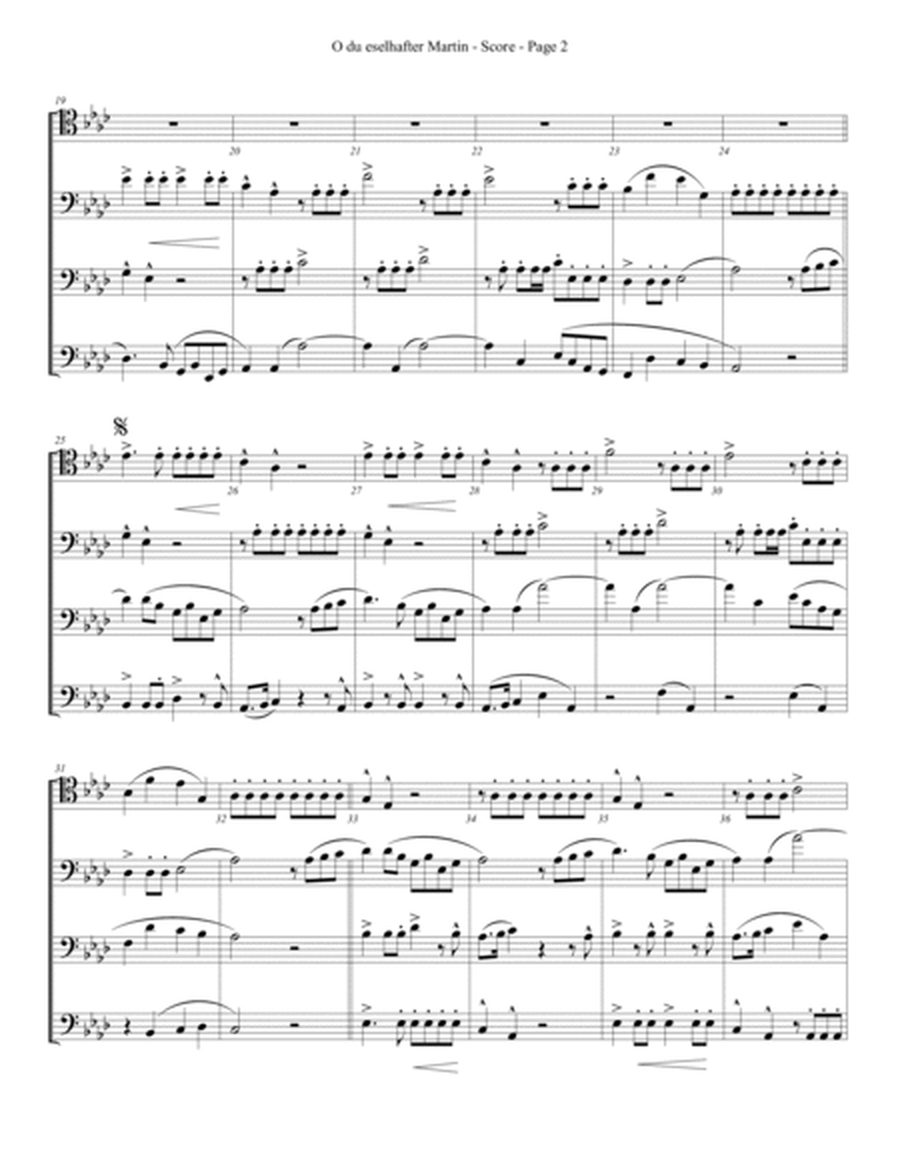 O du eselhafter Martin for Trombone or Low Brass Quartet image number null