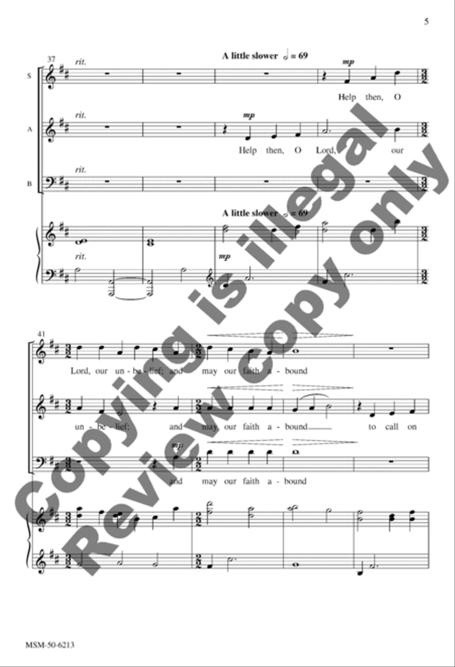 We Walk by Faith 3-Part scores gallery preview page 5