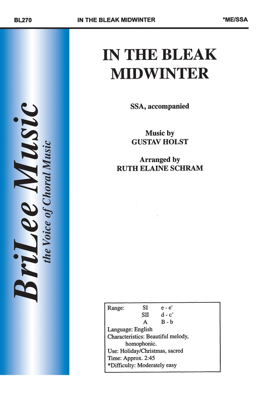 In the Bleak Midwinter SSA scores gallery preview page 1