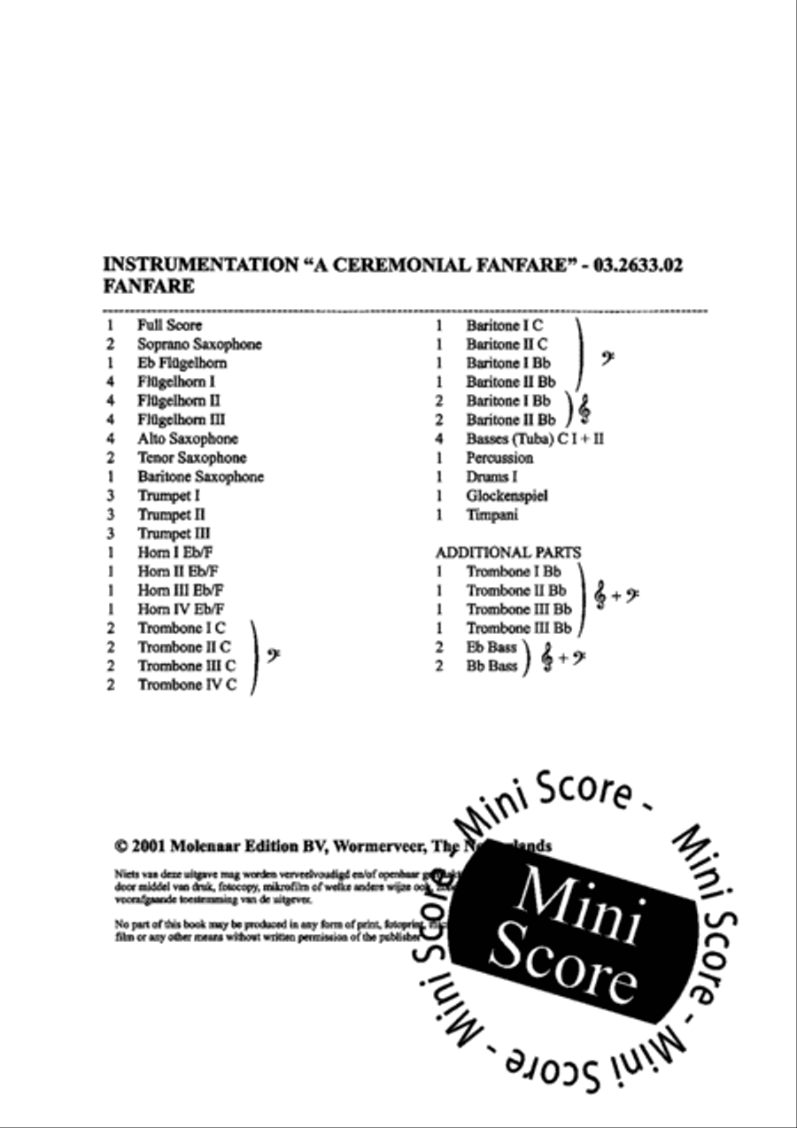 A Ceremonial Fanfare Fanfare Band scores gallery preview page 6