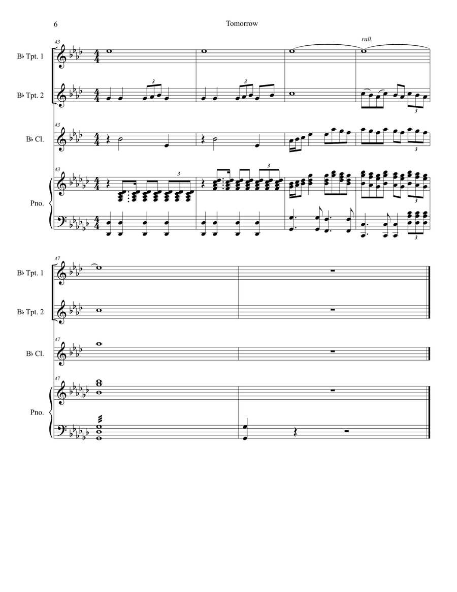 Tomorrow Trumpet Duet scores gallery preview page 6
