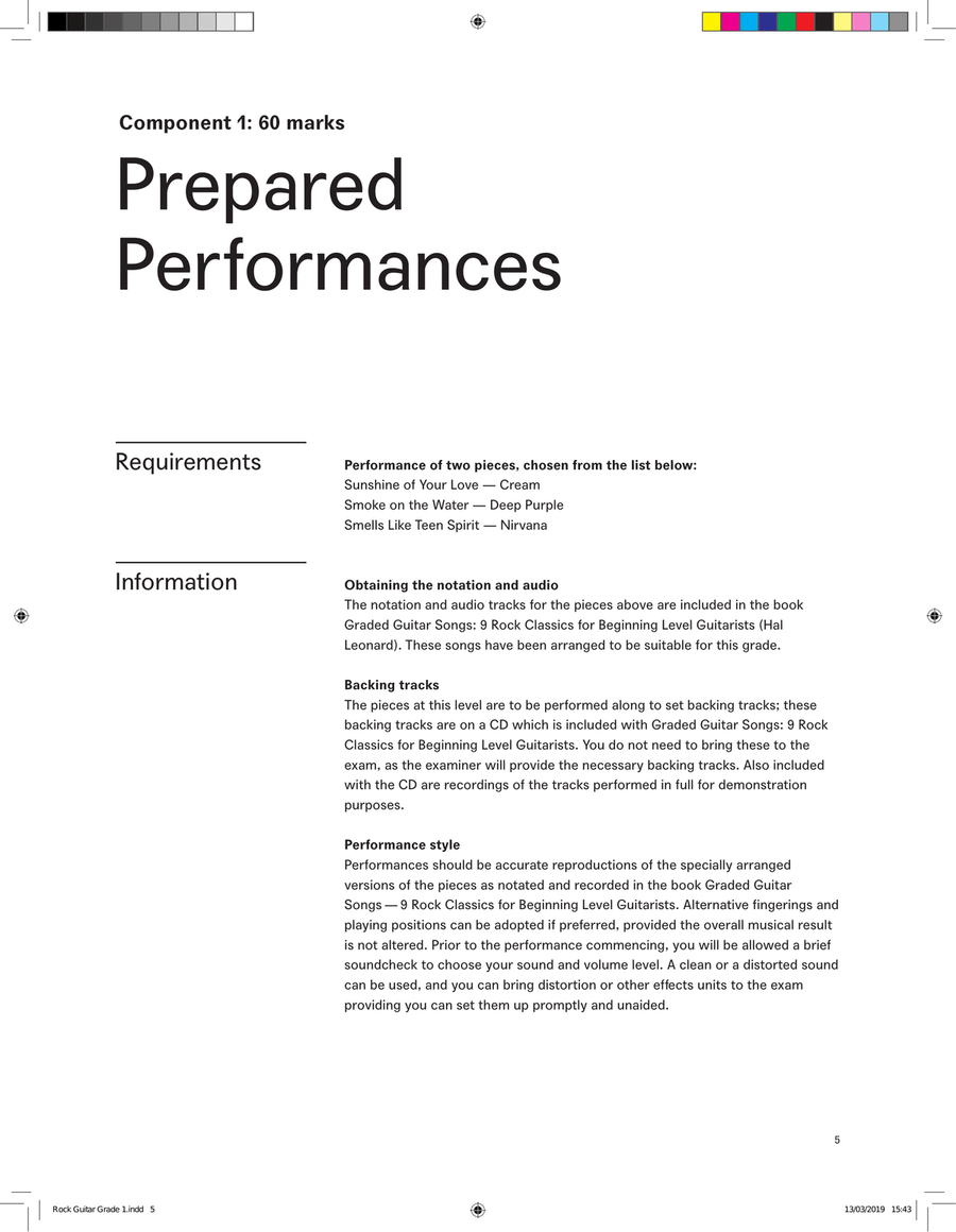 LCME Rock Guitar Handbook 2019 - Grade 1 Electric Guitar scores gallery preview page 5