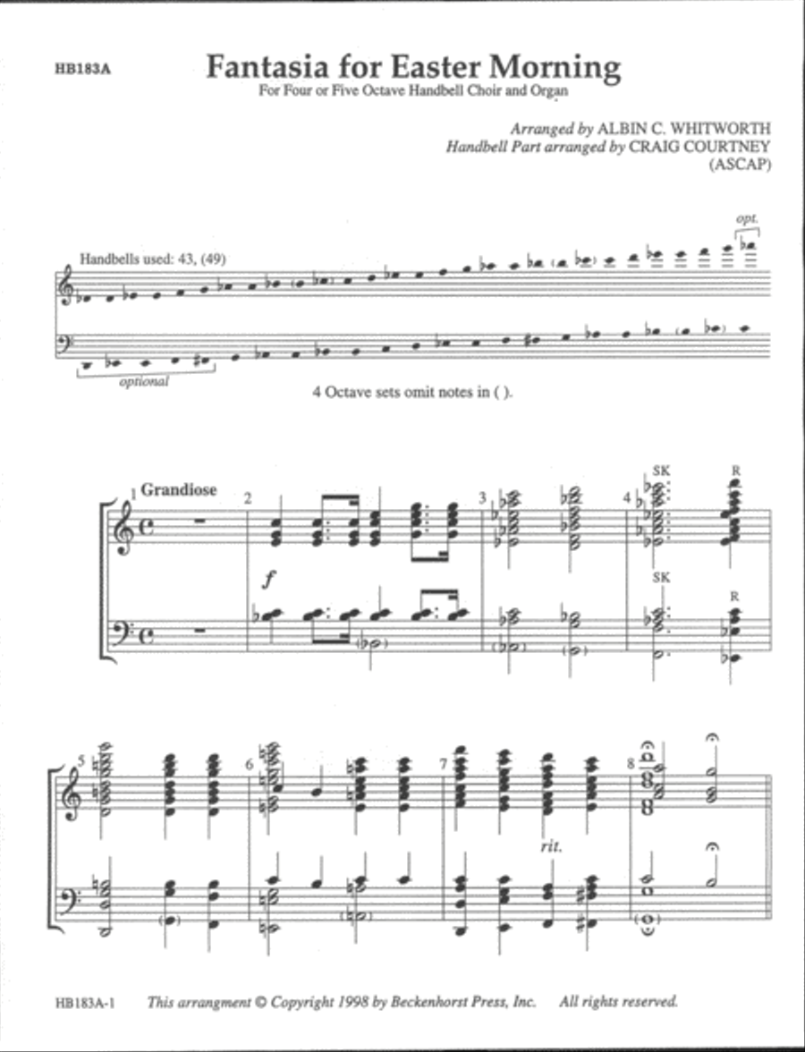Fantasia for Easter Morning - handbell part 5-Octaves scores gallery preview page 2