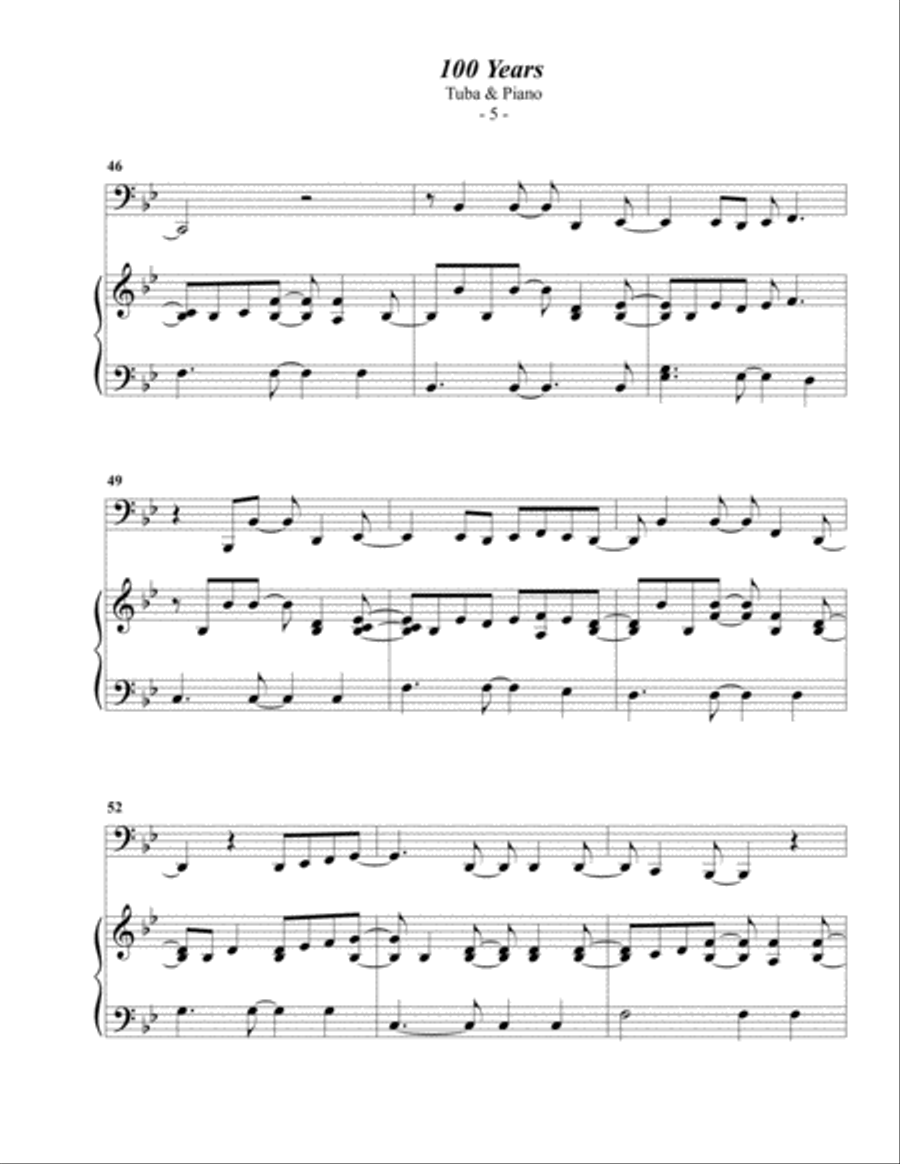 100 Years Piano scores gallery preview page 5
