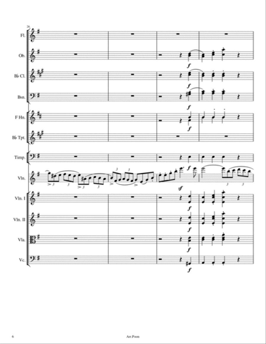 Mendelssohn - Violin Concerto In E Minor,Op.64 -1. Allegro Full Score Original - Score Only Full Orchestra scores gallery preview page 6