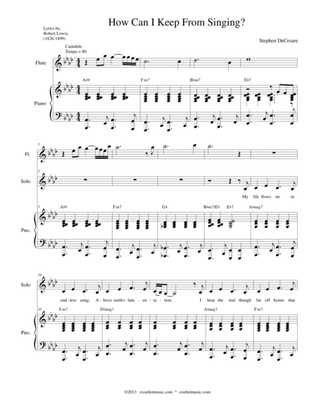 How Can I Keep From Singing? (Solo and SATB)