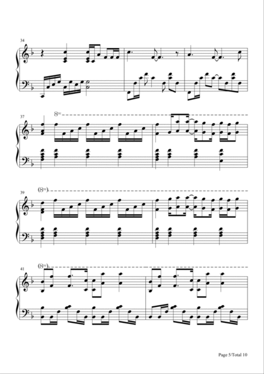 Blank Space Blank Space Piano Solo scores gallery preview page 5