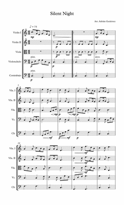 Silent Night strings orchestra arr. (easy)