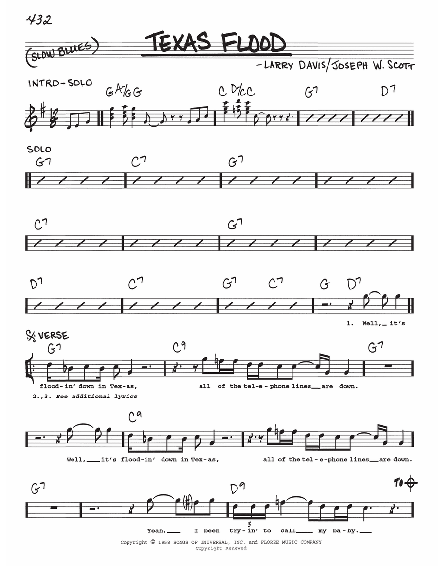 Texas Flood Voice scores gallery preview page 1