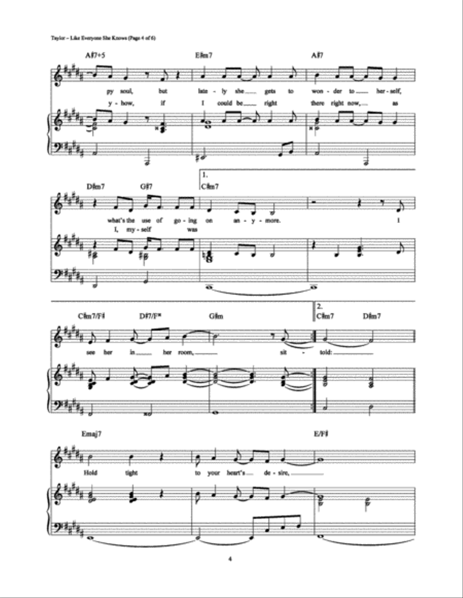 Like Everyone She Knows Piano, Vocal, Guitar scores gallery preview page 4