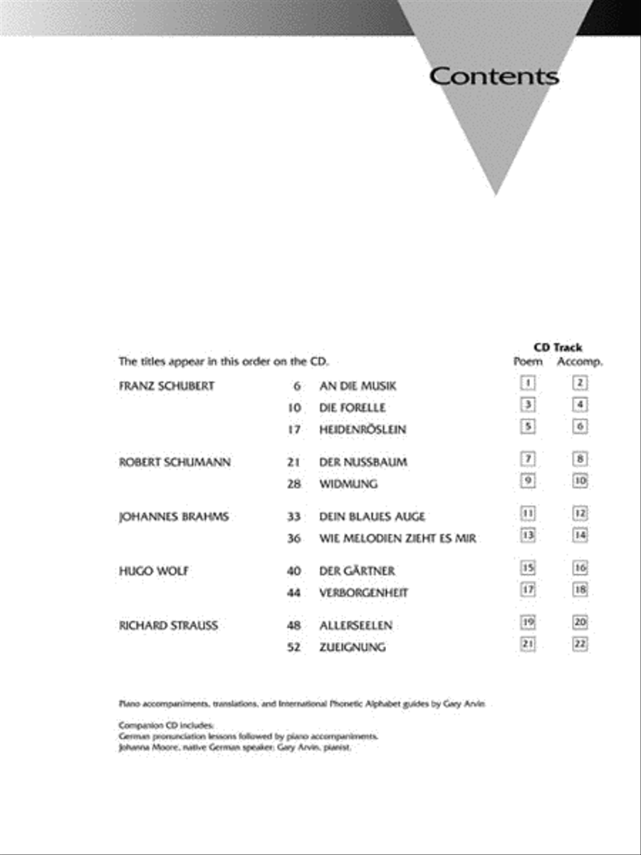 Favorite German Art Songs – Volume 1 High Voice scores gallery preview page 3